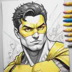 Superheroes Paint and game iOS Icon