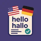 Vocabulary English to German iOS Icon