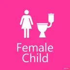 Toileting: Female Child iOS Icon