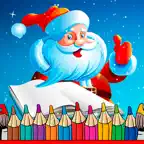Christmas Coloring Pages Santa iOS Icon