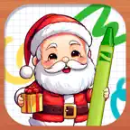 Santa Claus color pages iOS Icon