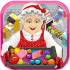 Granny's Candy & Bubble Gum Factory Simulator - Learn how to make sweet candies & sticky gum in sweets factory iOS Icon