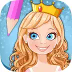 Princesses coloring book - Coloring pages fairy tale princesses for girls iOS Icon