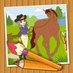 Coloringbook Horses  – Color, design and play with your own little horse and pony iOS Icon