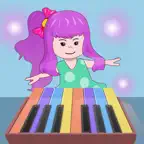 virtual piano playing for kids iOS Icon