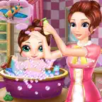 Newborn Baby Bath Care Icon