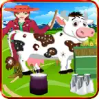 Cow Milk Farm Supermarket Girl Camel Goat Factory Icon