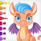 Dragons coloring book & pages Icon
