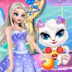 Princess Angela Clean up Cat iOS Icon