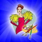 Supermodel finger painting for kids iOS Icon