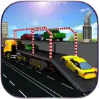 Sports Car Transporter Truck Driver Simulation & Racer Truck Parking Game iOS Icon
