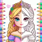 Fairy Princess Coloring Pages Icon