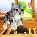 Kitten Cat VS Rat Runner Game iOS Icon