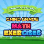 3rd grade math   Third grade math in primary school Icon