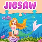 Cute Mermaid Princess Jigsaw Puzzle Game Free - UnderWater Marine Animals Magic Games Brain Training Education For Kids iOS Icon