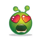 Green Smiley Emoji Stickers Icon