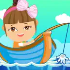 Amy Fishing Game free For Kids and toddlers iOS Icon