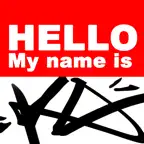 Graffiti Sticker - Hello my name is iOS Icon