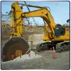 Heavy Excavator Stone Cutter Crane Operator & Load iOS Icon