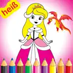 Ausmalbilder für Kinder Kleine Prinzessin iOS Icon