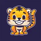 Rawai Tiger - baby tiger stickers for kids park iOS Icon