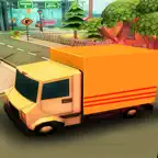 3D Postal Delivery Van iOS Icon