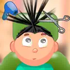 Child game / black hair cut iOS Icon