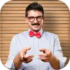 Man Hair Mustache Camera Photo Editor iOS Icon