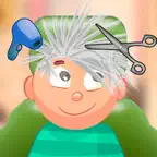 Child game / silver hair cut iOS Icon