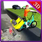 Kids Riding Garbage Bicycle & Biker Simulator 3d iOS Icon