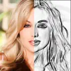 Sketch my photo drawing booth iOS Icon