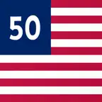 50 Flags: state flag stickers iOS Icon