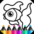 Kids Coloring & Drawing Games iOS Icon