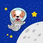 Astronaut Dog Stickers iOS Icon