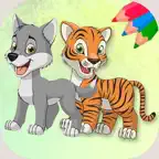 Animals coloring book – coloring pages iOS Icon
