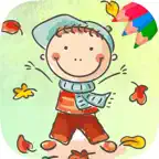 Coloring pages for kids  Painting activity book iOS Icon