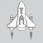Sketch Airplane War Icon