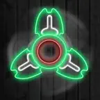Fidget Hand Spin Neon Glow iOS Icon