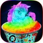 Glowing Snow Cone Rainbow Maker DIY Summer Dessert iOS Icon