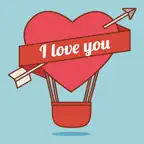 Love In Air-Kiss,Love Sticker iOS Icon