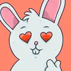adorable Bunny Stickers iOS Icon