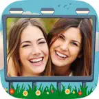 Photo frames of cities & advertisement billboards iOS Icon