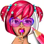 Candy Princess Adult Coloring iOS Icon