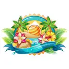 Blue Hawaii Fantasy Stickers iOS Icon