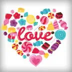 Candy Hearts Sticker iOS Icon