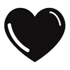 Black Heart Stickers & emoji iOS Icon