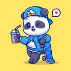 Cute Panda Stickers Pack! iOS Icon