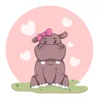 Happy Hippo Sticker Collection iOS Icon