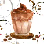 Water Color Coffee Stickers iOS Icon