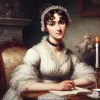 Jane Austen's novels, quotes iOS Icon